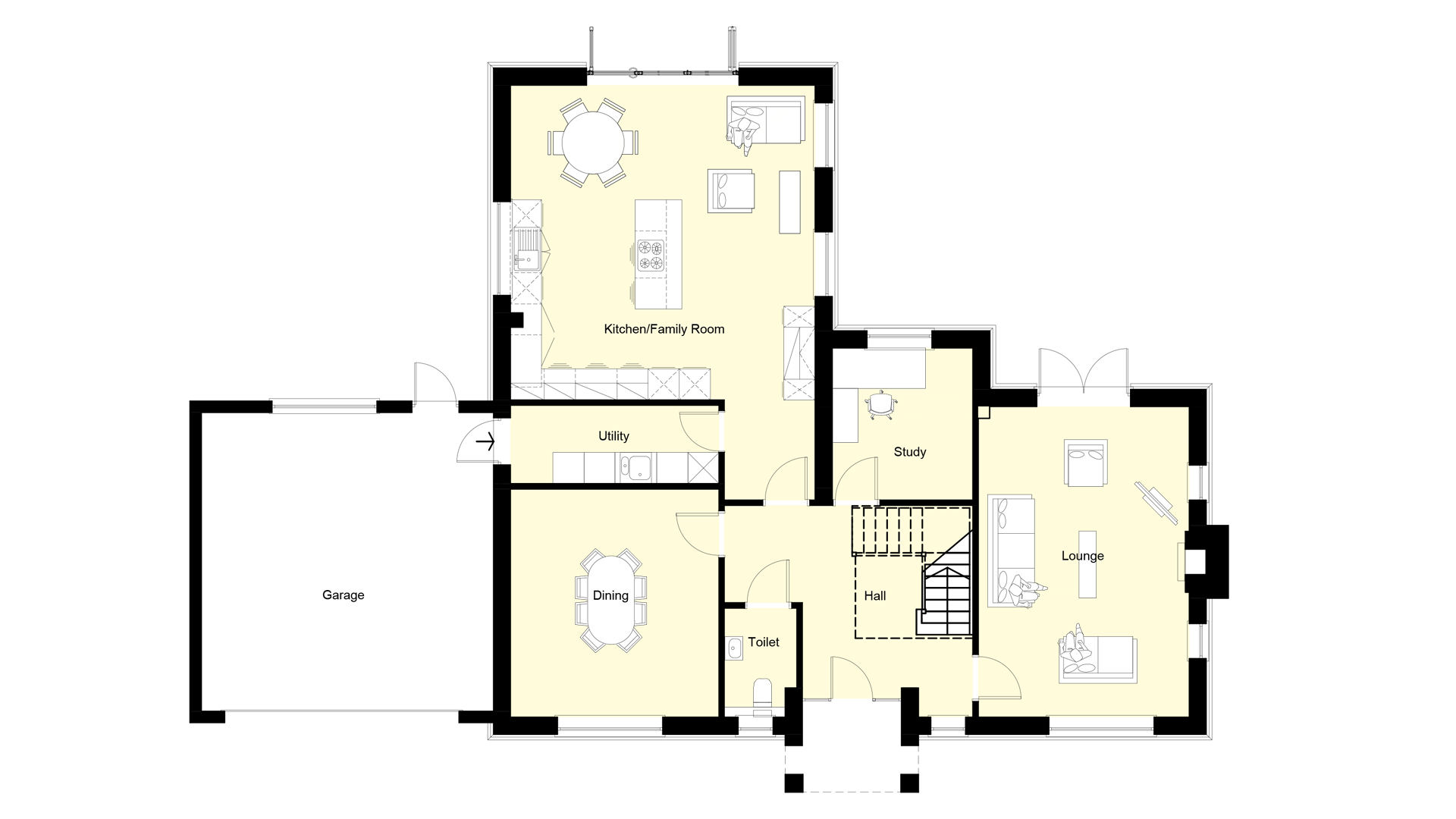 Layout of the ground floor at Weavers park development.