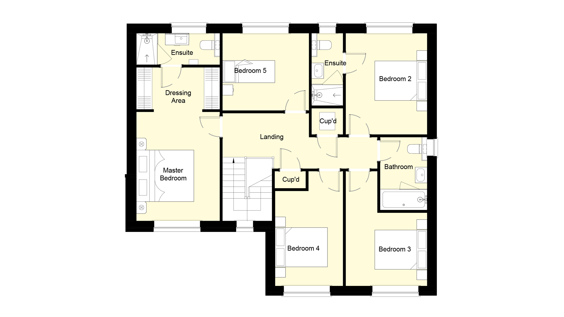 Layout of first floor Plot 1 Woodside court.
