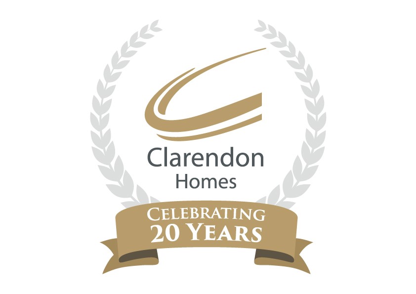 Clarendon Homes 20 years logo